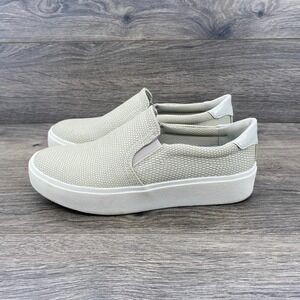 Dr Scholls Madisonup So Slip On Sneakers Women Size 6 Beige Textured Platform